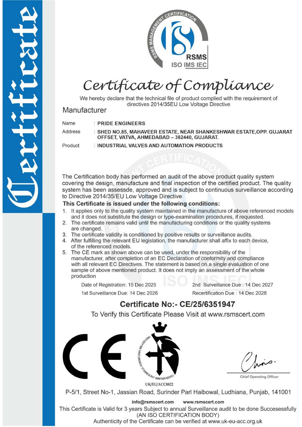 CE Certificate