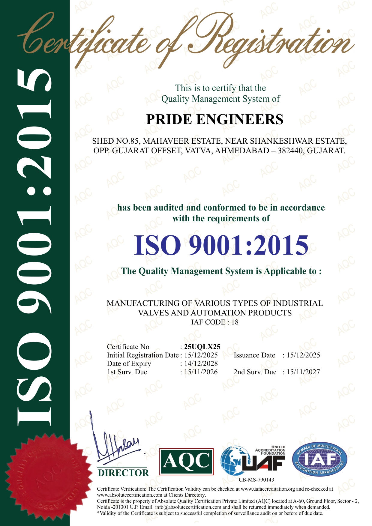 ISO Certificate
